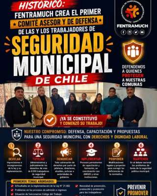 Trabajadores  y funcionarias municipales levantan iniciativa  para asesorar, capacitar y  proteger en temas de seguridad municipal
